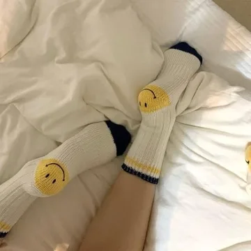 Cute Smiley Face Cotton Socks for Stylish Comfort