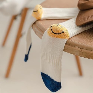 Cute Smiley Face Cotton Socks for Stylish Comfort