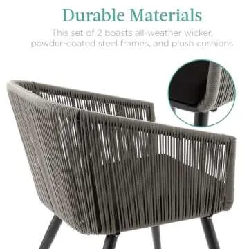 Stylish Wicker Patio Dining Chairs for Indoor and Outdoor Use