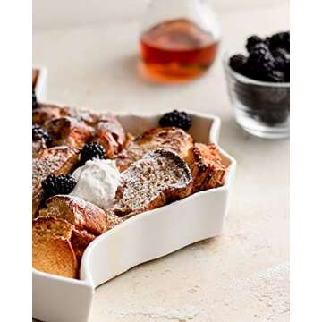 FIFTY UNITED PLATES Texas Shaped Baking Dish Serving Platter or Decorative Tray Charming Porcelain Bakeware Oven Microwave and Dishwasher Safe