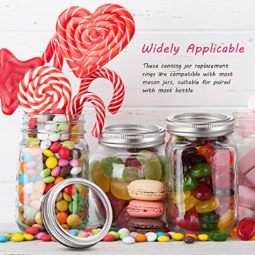 Durable Canning Jar Replacement Metal Rings - 24 Pack