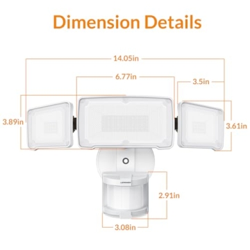 LEPOWER 38W Motion Sensor LED Security Light