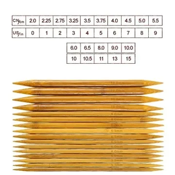 RELIAN Bamboo Knitting Needles Set - 75 Pcs, 15 Sizes