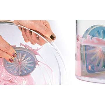 Whisk Wiper - Wipe a Whisk Easily - Multipurpose Kitchen Tool Made In USA - Includes 11" Stainless-Steel Whisk - Cool Baking Gadget, A Great Gift For Men & Women (2pc Whisk Wiper Set, Clear)