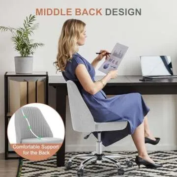 DUMOS Modern Adjustable Office Chair for Home & Office