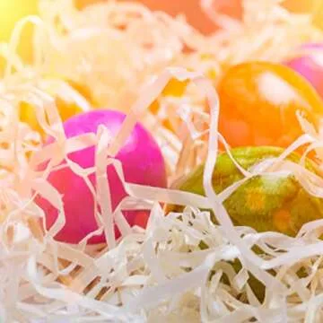 Jremreo 6 Colors 25oz (720g) Easter Grass Basket Filler Bulk, Assorted Crinkle Cut Paper Shred Filler for Easter Egg Hunt Decor, Gift Wrapping & Basket Filling