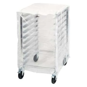 Winco Clear Cover for 10-Tier Sheet Pan Racks - Easy Assembly & Durable Design