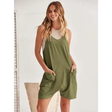 Caracilia Women's Casual Sleeveless Summer Rompers