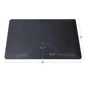 Salon mats for Hair Stylist Barber Shop Salon Floor Chair Mat - Black Square Anti-Fatigue Floor Mat -1/2" Thick Office Comfort Floor Mat