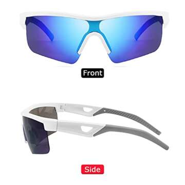FEISEDY Kids Teens Baseball Polarized Sunglasses Sports TR90 Frame Boys Girls Cycling B2454