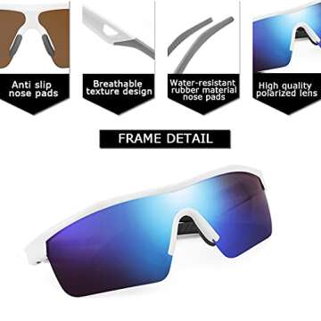 FEISEDY Kids Teens Baseball Polarized Sunglasses Sports TR90 Frame Boys Girls Cycling B2454