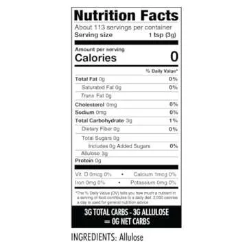 Wholesome Yum Powdered Allulose Sweetener - Natural Keto Powdered Sugar Substitute - Non GMO, Zero Carb, 0 Calorie, Sugar Free, No Aftertaste, Tummy Friendly - Confectioners Sugar Replacement (12 oz)