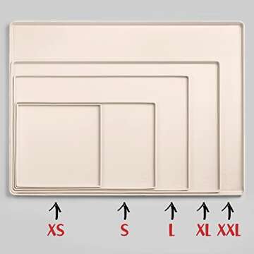 DogBuddy Dog Food Mat, Waterproof Dog Mat for Food and Water, Silicone Mat for Dog Bowls, Dog Bowl M...