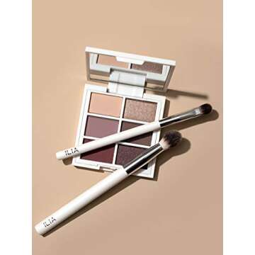 ILIA - Shadow Brush | Non-Toxic, Vegan, Cruelty-Free, Eyeshadow Brush With White Wood Handle + Soft,...