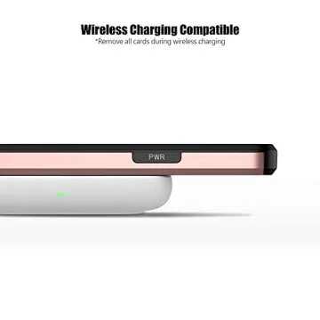 Nvollnoe for iPhone 13 Case with Card Holder Heavy Duty Protective Dual Layer Shockproof Hidden Card Slot Slim Wallet Case for iPhone 13 for Women&Men(Rose Gold)