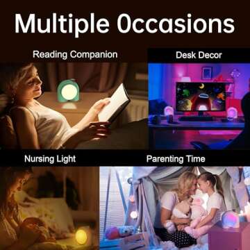 Divoom Planet-9 Smart Mood Lamp, Cordless Table Lamp with Programmable RGB LED for Bedroom Gaming Room Office, Green