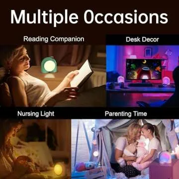 Divoom Planet-9 Smart Mood Lamp, Cordless Table Lamp with Programmable RGB LED for Bedroom Gaming Room Office, Green