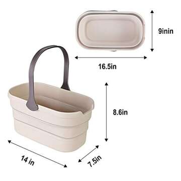 Eyliden Collapsible Bucket, Bucket for Cleaning Mop, 10L(2.6Gallon) Multiuse Foldable Water Pail, Po...