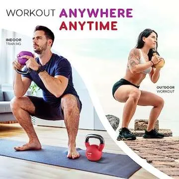 Yes4All Neoprene Coated & Kettlebell Sets - Hand Weights for Home Gym & Dumbbell Weight Set training 25 lb