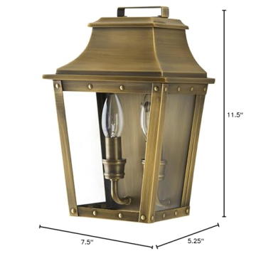 Vintage Solid Brass Outdoor Lantern with Dimmable Features
