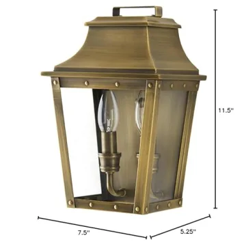 Vintage Solid Brass Outdoor Lantern with Dimmable Features