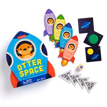 Mudpuppy Otter Space – Furry Version of Classic Kids Crazy 8’s Memory Game with Color Matching a...