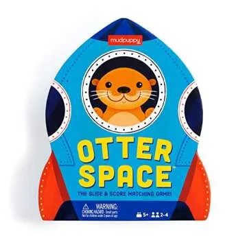Mudpuppy Otter Space – Furry Version of Classic Kids Crazy 8’s Memory Game with Color Matching and Pattern Recognition for Children Ages 5 and Up, 2-4 Players