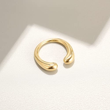 Elegant Customizable 14K Gold Plated Cocktail Ring for Women