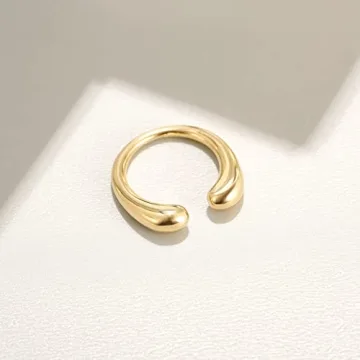 Elegant Customizable 14K Gold Plated Cocktail Ring for Women