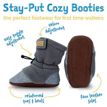 JAN & JUL Fleece Cozy Booties for Babies and Toddlers