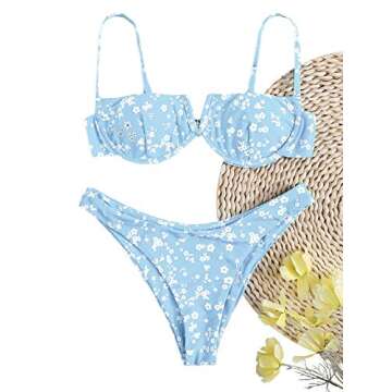 Stylish SweatyRocks Floral Bikini Set for Summer