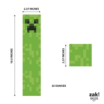 Zak Minecraft Creeper Water Bottle - 22 oz Durable Fun