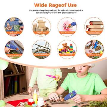 Hot Glue Gun, 20W Mini Hot Melt Glue Gun Set with 75pcs Glue Sticks and Carry Case for Packaging, DIY, Arts & Craft, Home Quick Repairs Etc