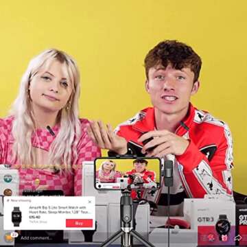 Atazevk Mini Wireless Lavalier Microphone for iPhone Ipad Tiny Microphone Lapel Mic Plug-Play Small Phone Microphone Cordless Podcast Equipment Bundle for Video Recording/TikTok/Live Stream