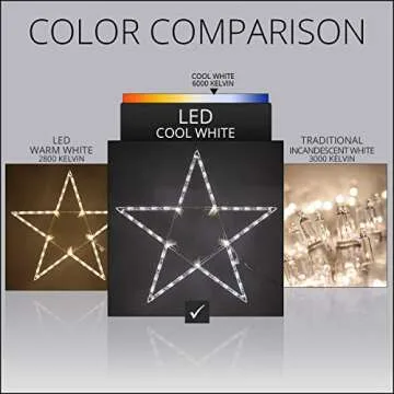 32" Cool White LED Christmas Star Decoration - Versatile Outdoor Decor