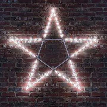 32" Cool White LED Christmas Star Decoration - Versatile Outdoor Decor