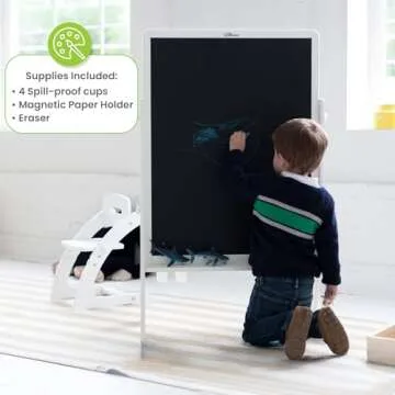 Kids Art Easel with Adjustable Height and Dual Sides