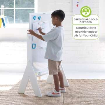 Kids Art Easel with Adjustable Height and Dual Sides