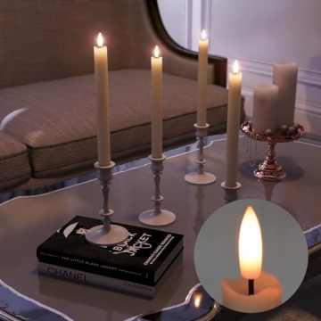 Rechargeable Flameless Taper Candles with Remote & Timer