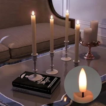 Rechargeable Flameless Taper Candles with Remote & Timer