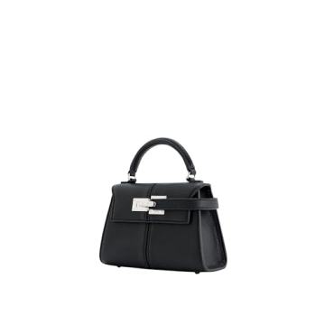 JW PEI Elise Vegan Leather Top Handle Bag Black
