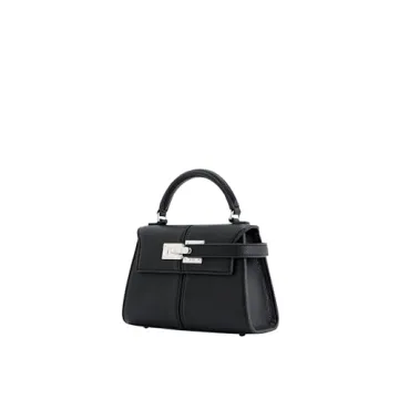 JW PEI Elise Vegan Leather Top Handle Bag Black