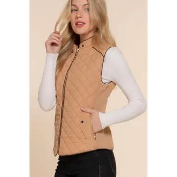 NE PEOPLE Womens Lightweight Quilted Padding Zip Up Vest Gilet(S-3XL)