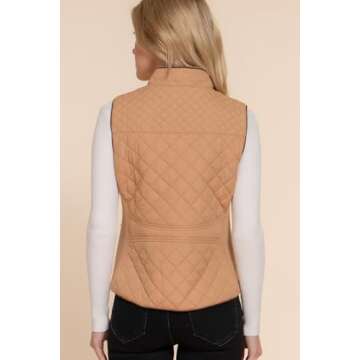 NE PEOPLE Womens Lightweight Quilted Padding Zip Up Vest Gilet(S-3XL)