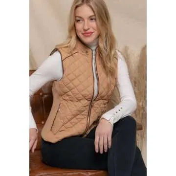 NE PEOPLE Womens Lightweight Quilted Padding Zip Up Vest Gilet(S-3XL)