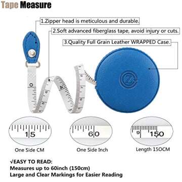 Sewing Tape Measure - Fashionable 60 Inch Dual Sided Ruler for Tailoring