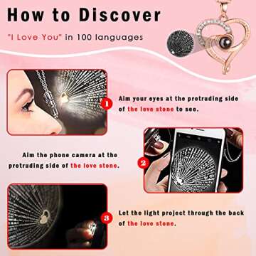 U UQUI Rose Bear Gifts for Valentines Day, Flower Bear Rose Teddy Bear with Box Lights I Love You Necklace 100 Languages Balloon Card, Cute Romantic for Her and Wedding Decorations