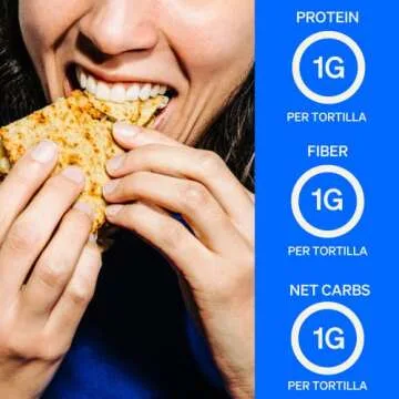 UNBUN Totally Grain Free and Keto 6" Tortillas, 7.4 Ounce (Pack of 4), 1g Net Carbs, 4g Protein, 4g Fiber, 0g Added Sugars Per Tortilla, Vegan, Gluten Free