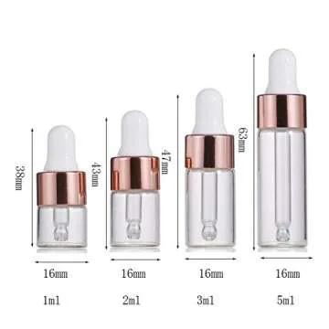 30 Pcs Clear Glass Dropper Bottles Essential Oils Containers