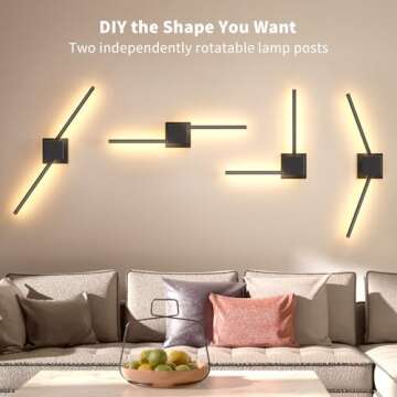 Torchlet Battery Operated Wall Sconces with Remote Control, Dimmable Wall Sconces Set of Two with DI...